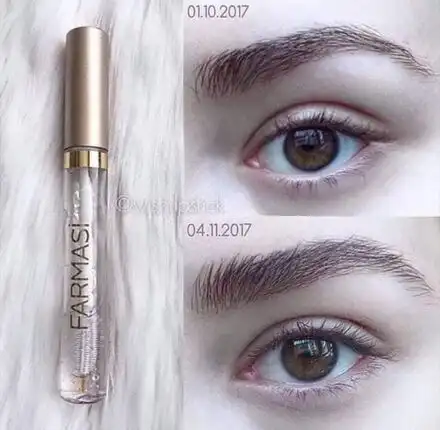 A serum that treats eyelashes and eyebrows and helps them grow