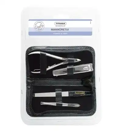 Scissors, nail file, tweezers, and cuticle trimmer all the tools you need in one place 💅🏻🪄