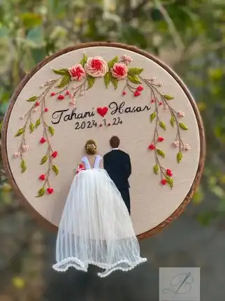 Newlyweds embroidery