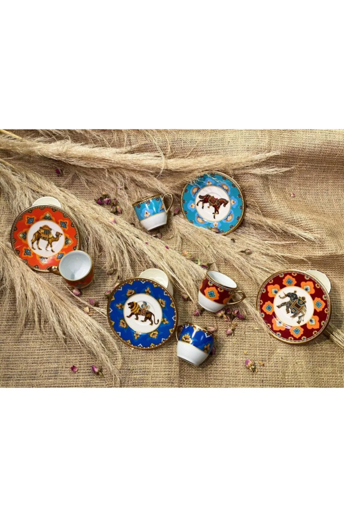 Samarkand Mix 4 Turkish Coffee Cups