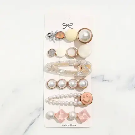 Hair bands with an elegant design, consisting of 6 pieces of different shapes