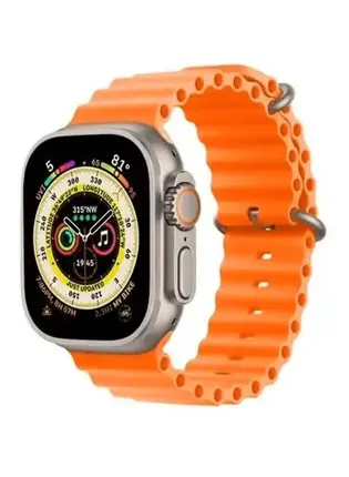 Ultra watch with orange and white fabric straps BASTEC