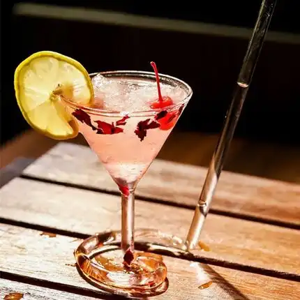 Glass cup with built-in straw