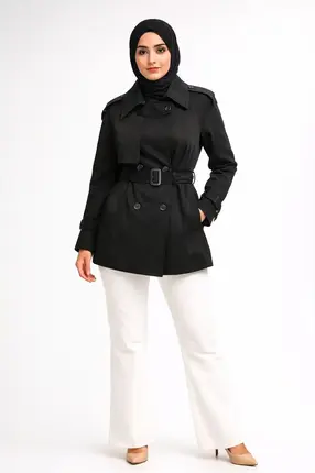 A stylish classic trench coat