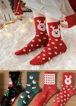 Unisex Christmas socks 4-pack
