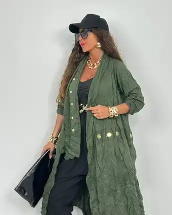 Becca Trench Coat Jacket Khaki