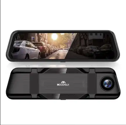 Dash cam with front and rear view mirror.
