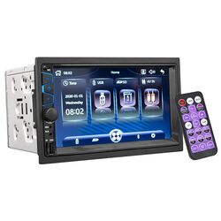 USB-FM-AUX-Bluetooth-MP5 Supported 7'' Touch Double DIN Car Tape