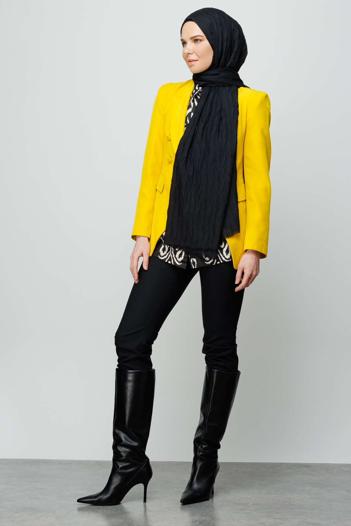 Pleated Bamboo Shawl