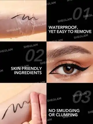 Shiglam Pro Precision Waterproof Liquid Eyeliner Pencil, Black, Matte