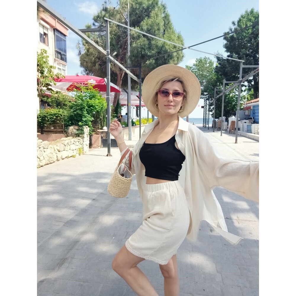 KIMONO SHIRT AND SHORTS SUIT