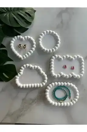 5-Piece Bubble Decoration Plate Jewelry Tray Bathroom Decor