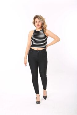 Blue High Waist Skinny Jeans Denim Pants