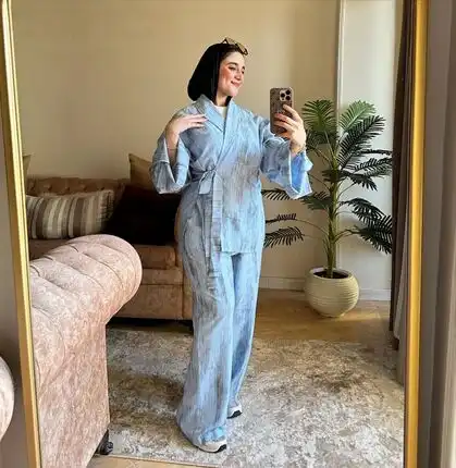 Two piece wrap suit set