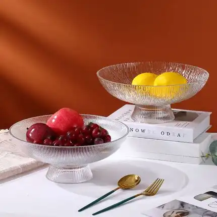 Fruit serving tray made of glass