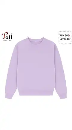 Round Melton Cotton Sweatshirt