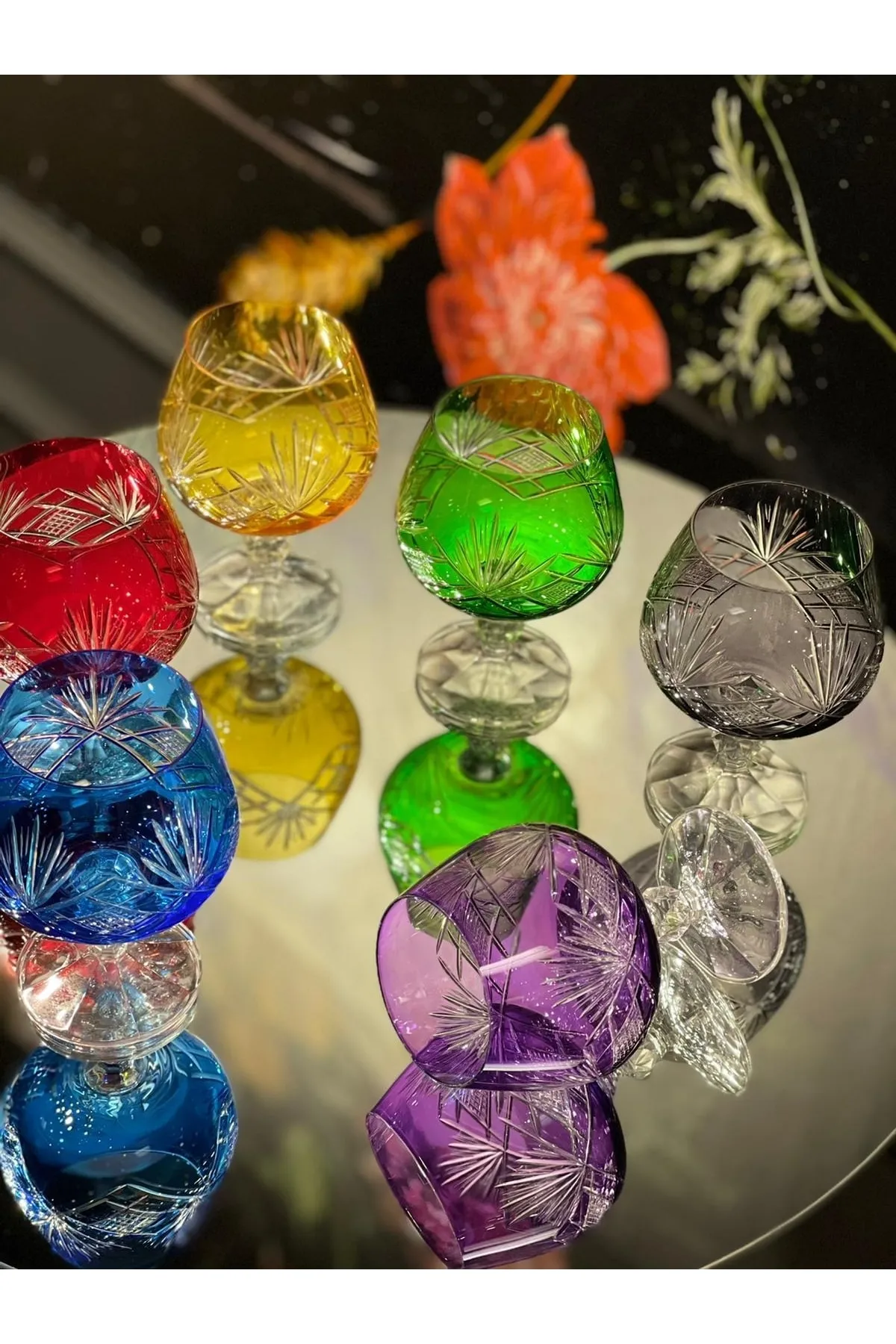 Bohemia Kanz Assorti Set of 6 Coffee Glasses