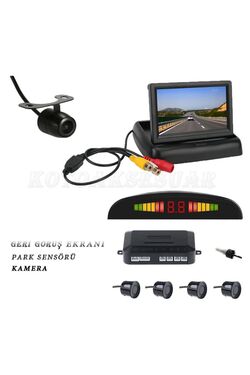 4.3 Inch Rear View Monitor + Parking Sensor + Camera Compatible DEFITURBOGOSTERGEBLUE
