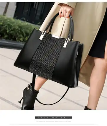 Elegant handbag and clutch, adorned with sparkling, stylish stones. 