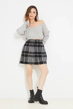 Plaid Mini Skirt