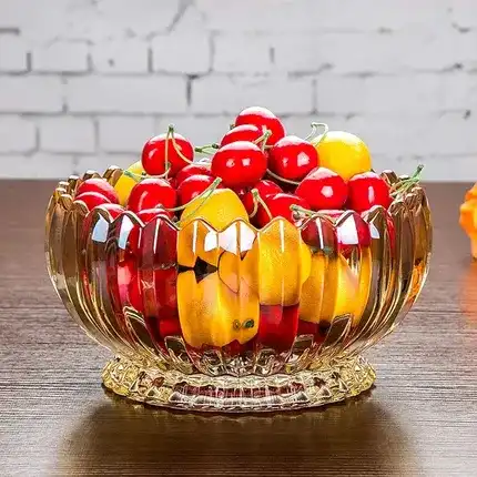 Serving cups made of durable, lead-free glass, box of 12 pieces, honey colour