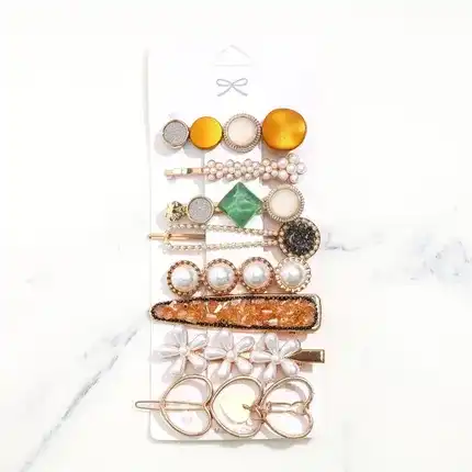 Hair bands with an elegant design and various shapes, consisting of 8 pieces with different designs