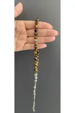 Natural Stone Tiger Eye Rosary (8mm)